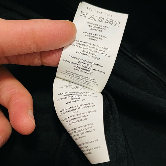 Like New MICHAEL Michael Kors Studdded Belt Biker Jacket 100% Real Lamb  Leather - Picture 14 of 14